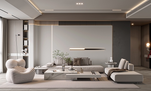 modern living room 3d model