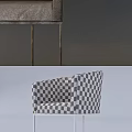 Modern Gray Upholstered Bar Stool With Metal Frame And Backrest Design