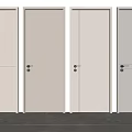 Modern Swing Doors In Various Neutral Tones With Sleek Design And Smooth Surface 3d model