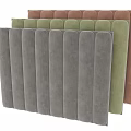 Multicolor Striped Soft Wall Decor Panels In Gray Green And Brown Tones