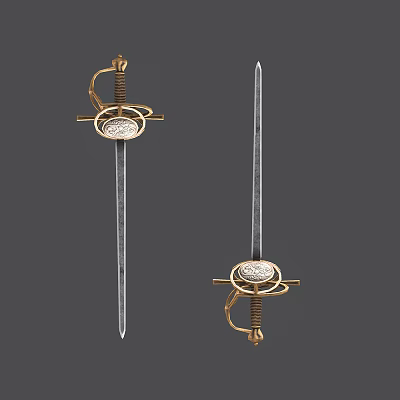 Modern Sword Fencing 3d model