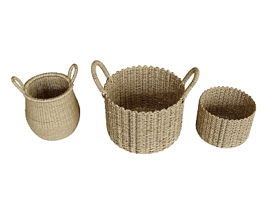 Weaving Basket Weaving Storage Basket Storage Basket Bamboo Basket 3d model