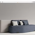 Modern Multiplayer Sofa Double Sofa 3d model