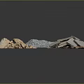 Natural Stone Wood Materials Including Crushed Stone Slate And Wood Blocks For Decorative Use