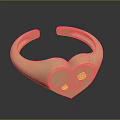 Elegant 999 Gold Heart Shaped Ring Adorned With Sparkling Small Diamonds