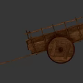 Modern Rickshaw Frame Car Wooden Frame Car 3d model