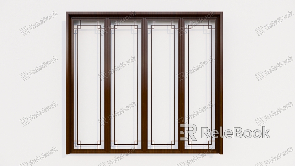 New Chinese-style sliding window glass window single window double window model