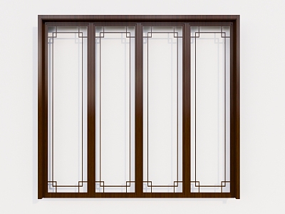 New Chinese-style sliding window glass window single window double window model