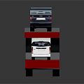 Car Transporter Vehicle Carrier With Multiple Cars On Multi Level Decks
