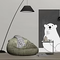 Modern Lazy Sofa Single Sofa 3d model