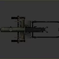 Vintage Military Cannon Weapon With Metal Barrel And Wooden Wheels Design