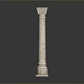 Classical White Marble Decorative Pillar With Carved Capital And Base