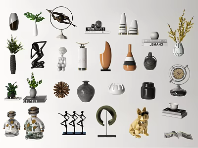 Modern Ornament Combination Ornament Display 3d model