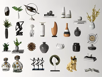 Modern Ornament Combination Ornament Display 3d model
