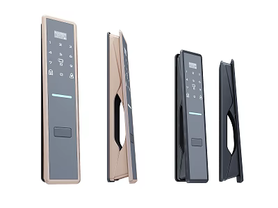 Smart Electronic Door Handles With Keypad Secure Modern Design And Multiple Colors 3d model