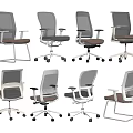 Office Chair with Mesh Back Multiple Styles Gray Brown White Designs and Wheels