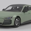 Light Green Modern Sporty Sedan With Sleek Headlights And Black Alloy Wheels