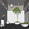 Modern aisle tree sculpture 3d model