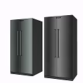 Modern Black Double Door Refrigerators With Sleek Design For Home Kitchen
