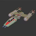 Spaceship Fighting Spaceship Aircraft 3d model