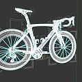 White Training Road Bicycle With DURA ACE Wheels And Lightweight Frame