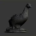 Vintage Stone Duck Statue For Garden Decoration And Outdoor Ornament