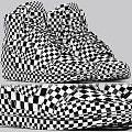 Black and White Nike Jordan 1 Retro 3d model