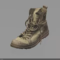 High Top Beige Casual Boots With Lace Up Design And Textured Outdoor Sole