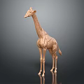 Artistic Giraffe Sculpture Carving With Realistic Body Details And Smooth Surface Texture