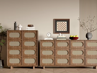 Antique Side Cabinet Entrance Cabinet Bucket Cabinet Low Cabinet Decorative Cabinet 3d model