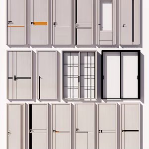 Modern swing door 3d model