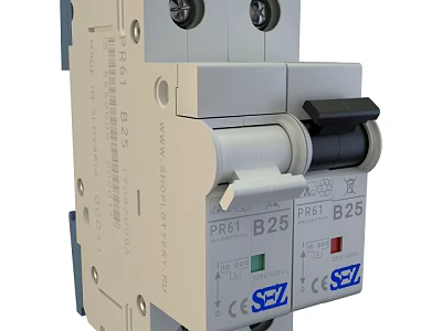 High Quality SEZ PR61 B25 Industrial Circuit Breaker for Electrical Protection Applications 3d model