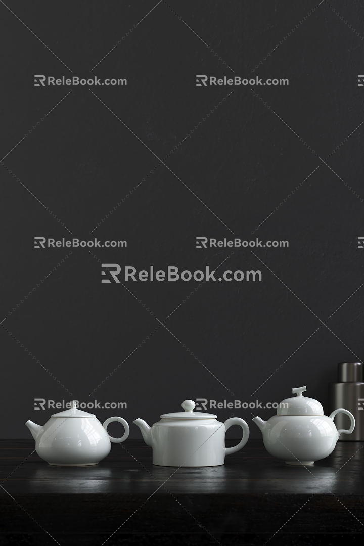 Modern Tea Set Teapot 3d model