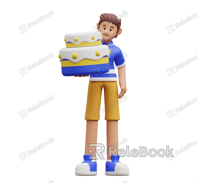 Cartoon Man Cartoon Scene Animation Scene model