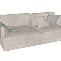 modern double sofa comfortable sofa 3d model
