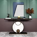Light Luxury End View Desk 3d model