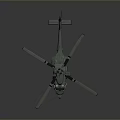 Military Helicopter With Main Rotors Tail Rotor And Fuselage Structure Design