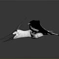 Realistic Prehistoric Pterosaur Animal With Outstretched Wings And Long Beak Flying Model
