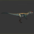 Vibrant Dinosaur Character In Standing Pose With Colorful Blue Yellow Red 3D Render