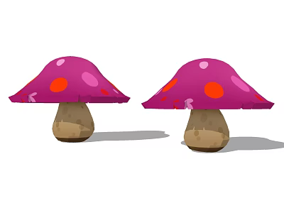 Modern Mushroom House Mushroom Combo 3d model