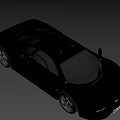 Game and Movie Character Black Sports Car with Sleek Design and Glossy Finish