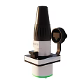 Industrial Equipment Featuring Black Conical Top White Body And Durable Mounting Base