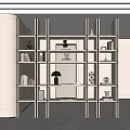Bookshelf Decorative Rack Porch Rack Plant Rack Display Stand 3d model