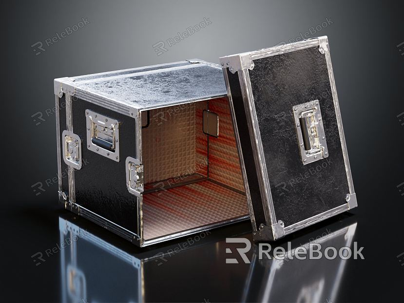 Industrial LOFT Box Storage Box Large Box Metal Box Classical Storage Box Password Storage Box model