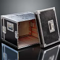 Industrial LOFT Box Storage Box Large Box Metal Box Classical Storage Box Password Storage Box 3d model