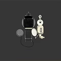 Dental Treatment Equipment With Adjustable Chair Lamp And Instrument Arms