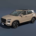 The Modern Beige SUV Featuring Sleek Exterior Design Alloy Wheels and Bold Front Grille