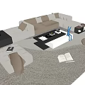 Sofa Coffee Table Combination Sofa Living Room Sofa Coffee Table Coffee Table 3d model