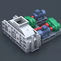Industrial Crushing Equipment With Dual Motors Gear Transmission And Steel Frame