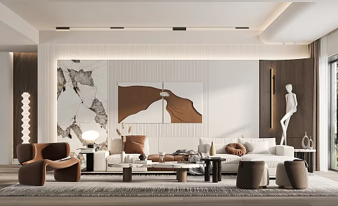 modern living room 3d model